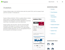 Tablet Screenshot of investors.progress.com